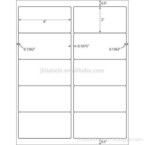 Avery 5163 laser Inkjet ,Matte White 4"x2",10 labels/sheet,Round corner